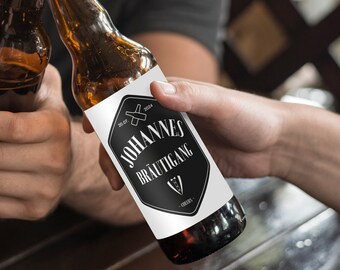 JGA Personalized Beer Bottle Label | Bachelor Party Men | Team Groom, Wedding, Bottle Label Design Mimi and Anton