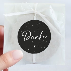 GRACIAS pegatina | Pegatinas de agradecimiento, regalo de agradecimiento, galletas, correo, pegatinas para bolsas de papel, diseño nórdico, escandinavo Mimi y Anton
