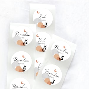 Pegatina RAMADÁN | 12 pegatinas con luna para regalos, EID, Ramadam Kareem, Hayırlı ramazanlar, Ramadan Mubarak, pegatinas | Mimí y Antón