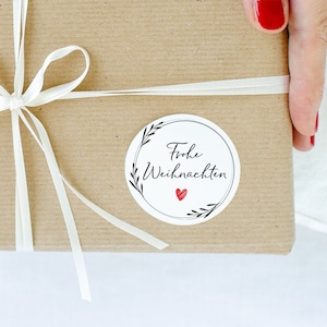 Pegatina NAVIDAD | 12 pegatinas para regalos, galletas, sobres, pegatinas para bolsas de papel, diseño nórdico Mimi y Anton
