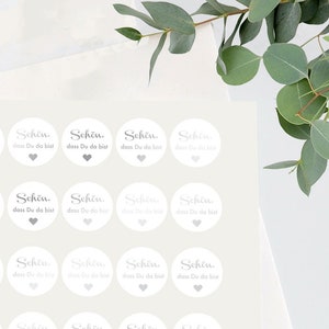 È bello che tu sia qui | 40 adesivi in ARGENTO per matrimoni, compleanni, baby shower, adesivi per sacchetti di carta, barrette di cioccolato, Mimi e Anton