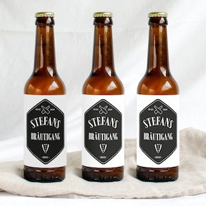 Personalisiertes Bier Flaschen Etikett zum Geburtstag für Mann Happy Birthday Flaschenetikett Design Mimi und Anton Bild 9