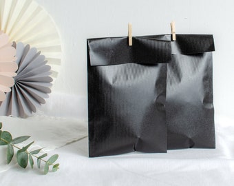 Paper Bags Candybar BLACK Paper Bags Wedding, Paper Bags Candy, Candy Bar Bags, Advent Calendar, Ramandan Calendar Paper Bags