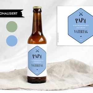 FATHER&#39;S DAY beer personalized bottle label for man | Best DAD in the world bottle label Father&#39;s Day gift | Design Mimi and Anton
