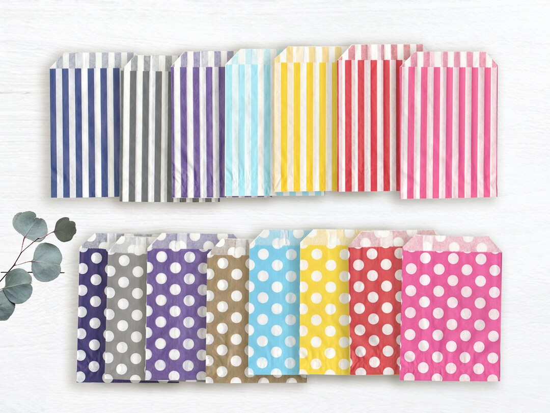 50 Paper Bags Candy Bar Many Colors Paper Bags Wedding, Paper Bags