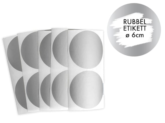 50 Krasetiketten, rond 6 cm | Grote gouden krasstickers, rond | Krasloterijkaarten | Stickers voor de bruiloftsloterij, DIY, Mimi en Anton - België