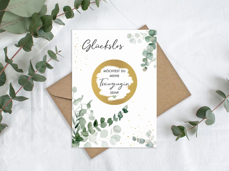 Prosecco Banderole PERSONALISIERT Sticker für JGA, Hochzeit, Getränke-Dosen-Banderole Design Eukalyptus Greenery Mimi und Anton Bild 9