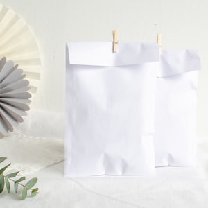 Sacchetti di carta candy bar BIANCO sacchetti di carta matrimonio, sacchetti di carta dolci, sacchetti di caramelle, calendario dell'Avvento, sacchetti di carta calendario Ramandan