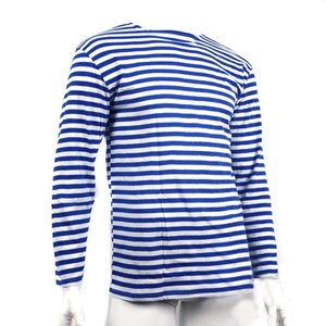 Bleu Marine et Blanc Marine Russe Manches Longues Telnyashka Matelot T-Shirt Bleu Marine et Blanc Marine Russe Manches Longues Telnyashka Matelot T-Shirt