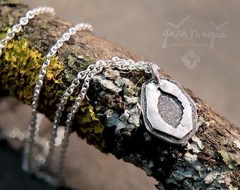 Leaf pendant in silver, nature jewelry, tree jewelry, leaf jewelry