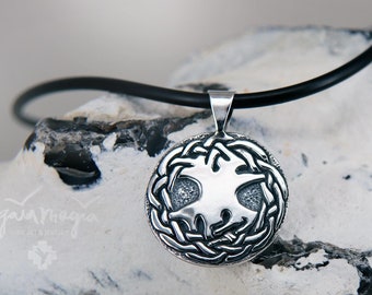 Baum des Lebens Kette YGGDRASIL in Silber, Keltisches Lebensbaum Amulett, Baum des Lebens ANhänger