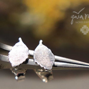 Leaf Stud Earrings BLATT in Silver, Nature Stud Earrings, Tree Jewelry, Leaf Jewelry