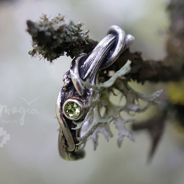 Engagement ring LIFE FORCE, branch engagement ring, tree ring, friendship rings in silver, branch ring, ring of strength