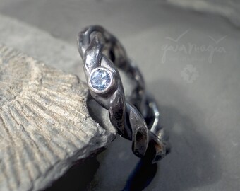 Engagement ring SPIRAL OF LIFE, unusual engagement ring, spiral ring in silver, friendship ring