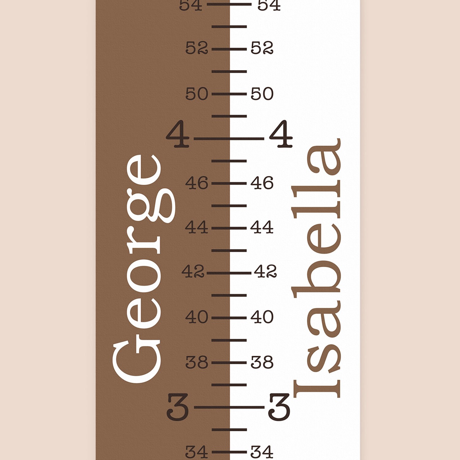 Growth Chart for Twins Height Ruler for Two Childrens Etsy