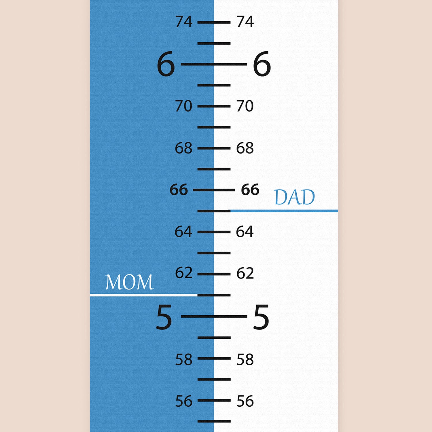 Growth Chart for Twins Height Rule for Two Childrens Etsy