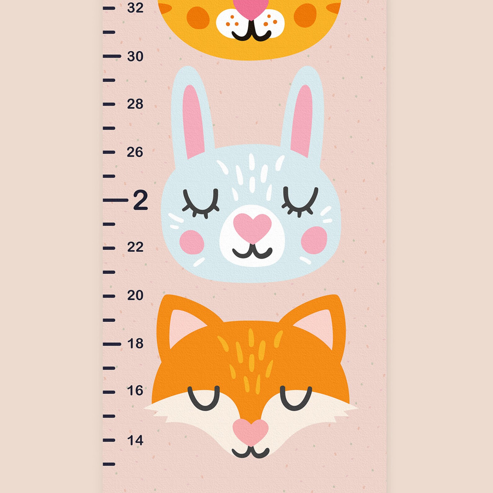 Animals Growth Chart Height Chart Girls Nursery Wall Decor Etsy