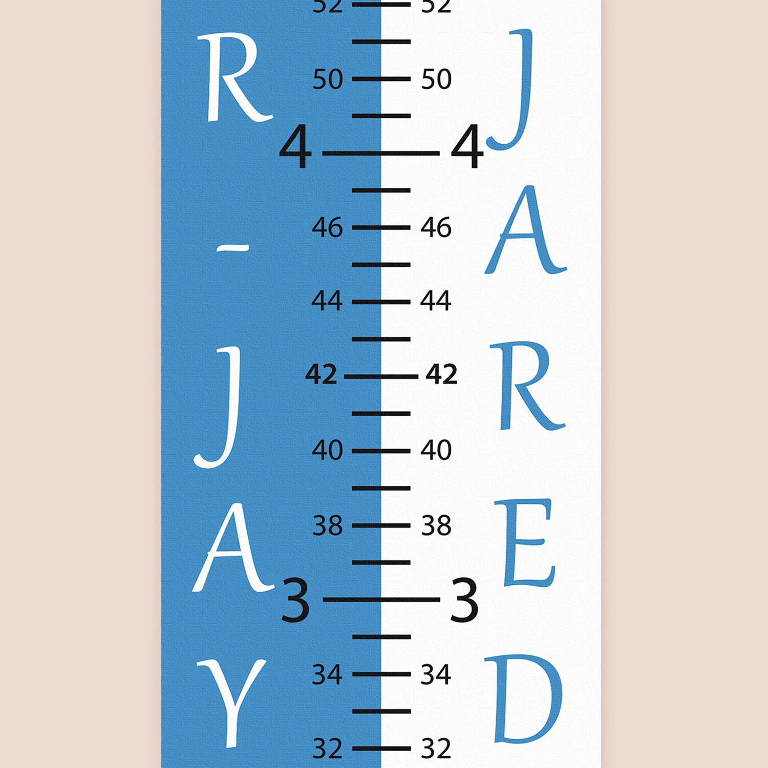 Growth Chart for Twins Height Rule for Two Childrens Etsy