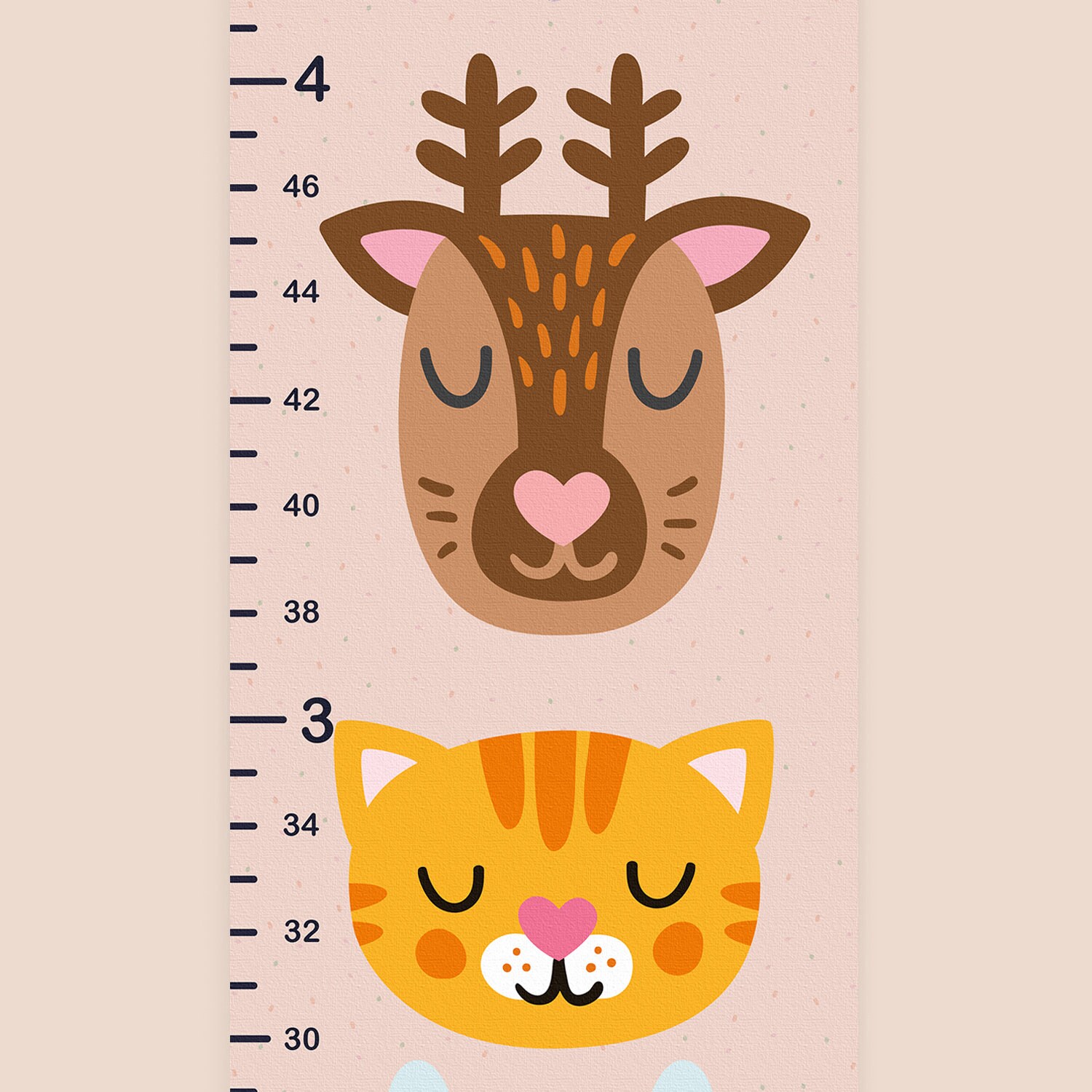 Animals Growth Chart Height Chart Girls Nursery Wall Decor Etsy
