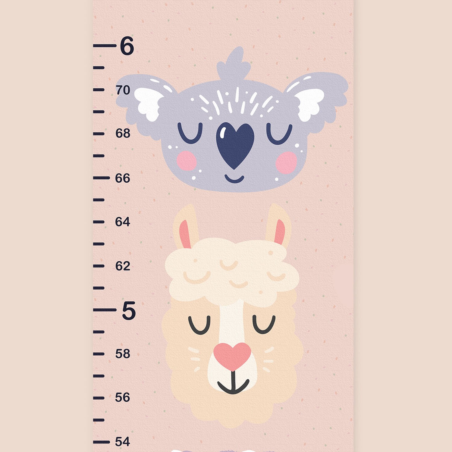 Animals Growth Chart Height Chart Girls Nursery Wall Decor Etsy