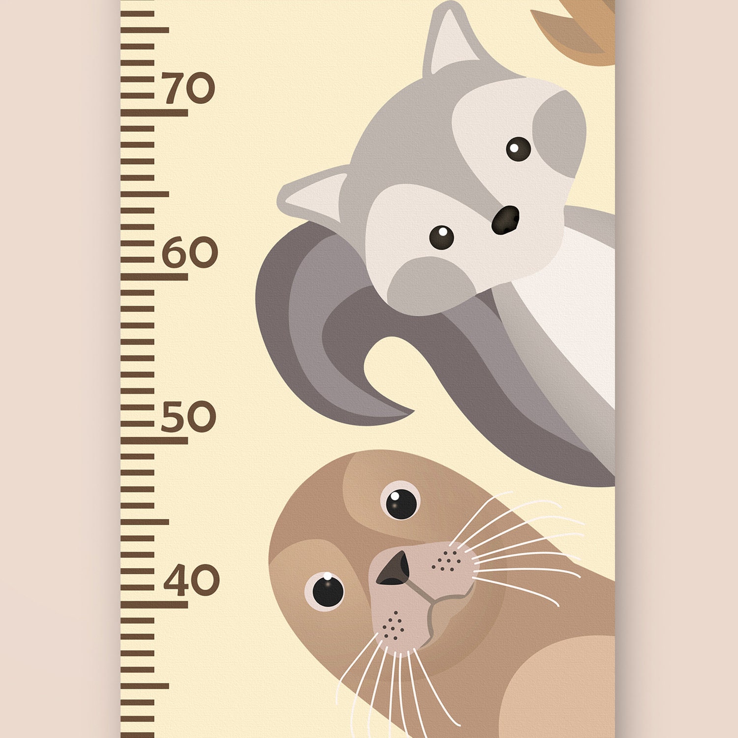 Growth Chart Animals Gift for Baby Nursery decor Custom Etsy