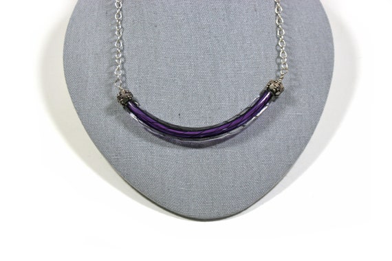 Handmade Furnace Glass Sterling Silver Necklace 16