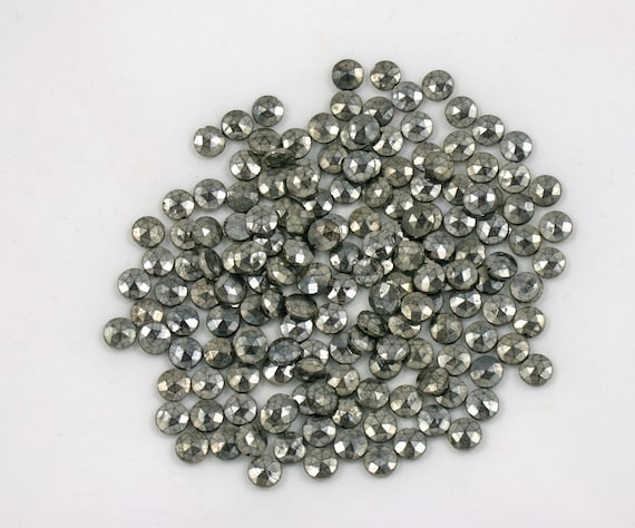 25 Vintage 8mm Antique Silver Nailhead Beads - Faceted With  display picture 3