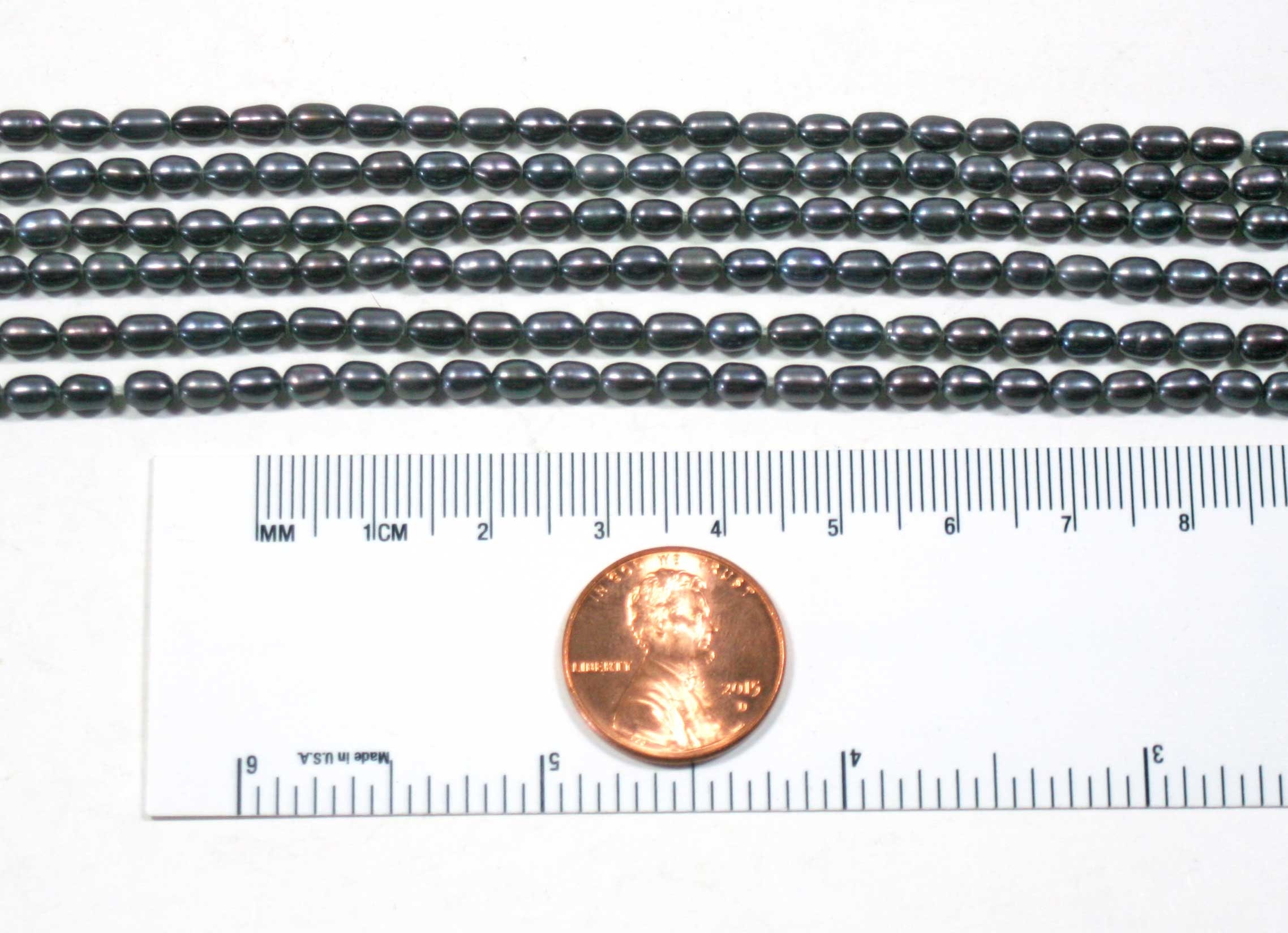 Small Dark Gray Freshwater Pearls Grey Rice Pearls 5mm x | Etsy