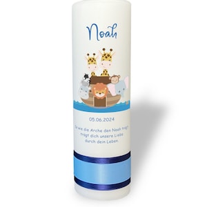 Baptismal candle: Noah&#39;s Ark - A light of hope