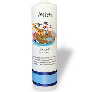 Baptismal Candle: Blessing Journey with Noah&#39;s Ark