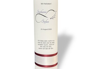 Wedding Candle - Forever (gepersonaliseerd naar wens / bruidskaars / trouwkaars / cadeau / bruidsjonkers / pasgetrouwden / individueel)