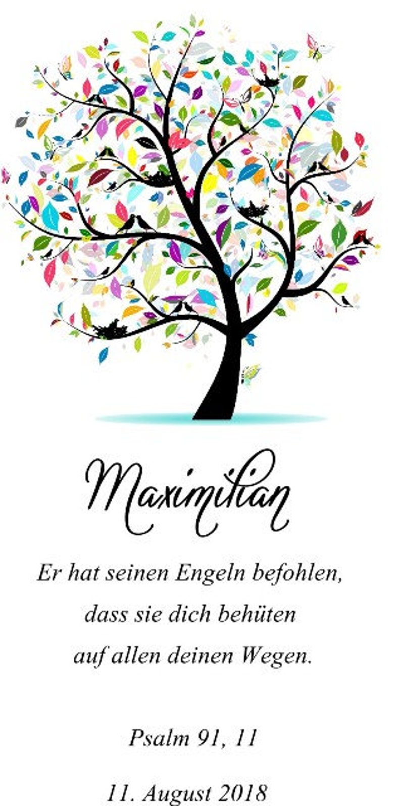 REDUZIERT Taufkerze Lebensbaum Taufe Mädchen Taufe Junge 25 Etsy