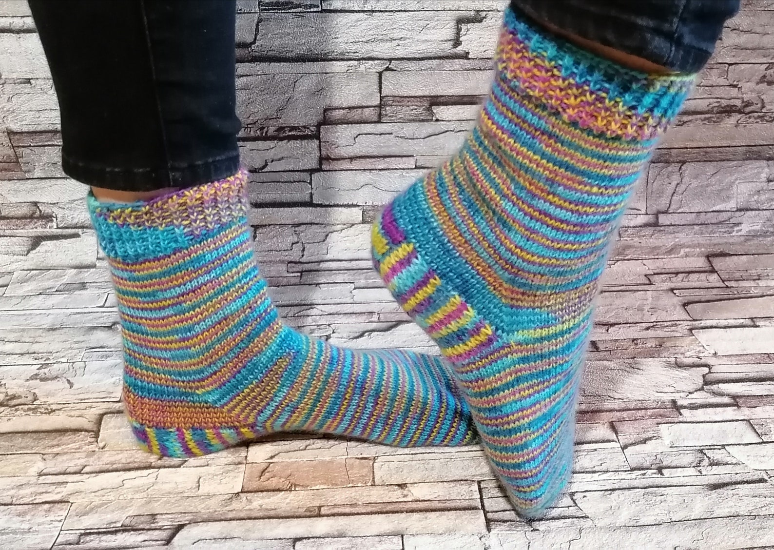 Handmade knitted woolen socks women handmade socks cozy and Etsy