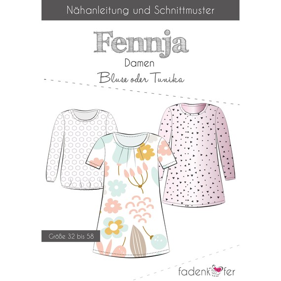 Schnittmuster Fadenkäfer Kleid Maxima Gr.32 bis 58 Papierschnittmuster