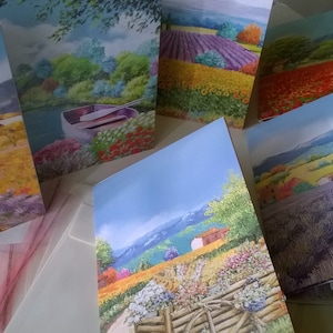 Cartes de vœux aux motifs toscans, format A-5