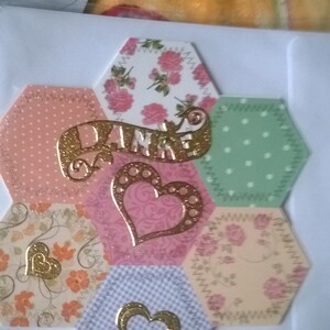 Tarjetas de felicitación, octogonales.