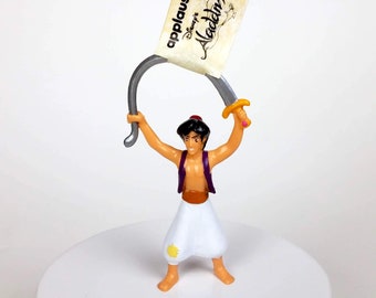 90er Jahre Aladdin mit Schwert Schlüsselanhänger, Vintage Disney Applause Schlüsselanhänger, Geburtstagsgeschenk für Disney Fan, Aladdin Liebhaber Geschenk für 90er Jahre Kind