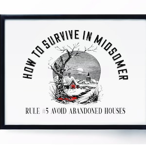 Abandoned Houses Midsomer 5x7 Unframed Art Print, Funny Midsomer Murders Decor, Birthday Gift for British Mystery Fan, Don&#39;t Get Murdered