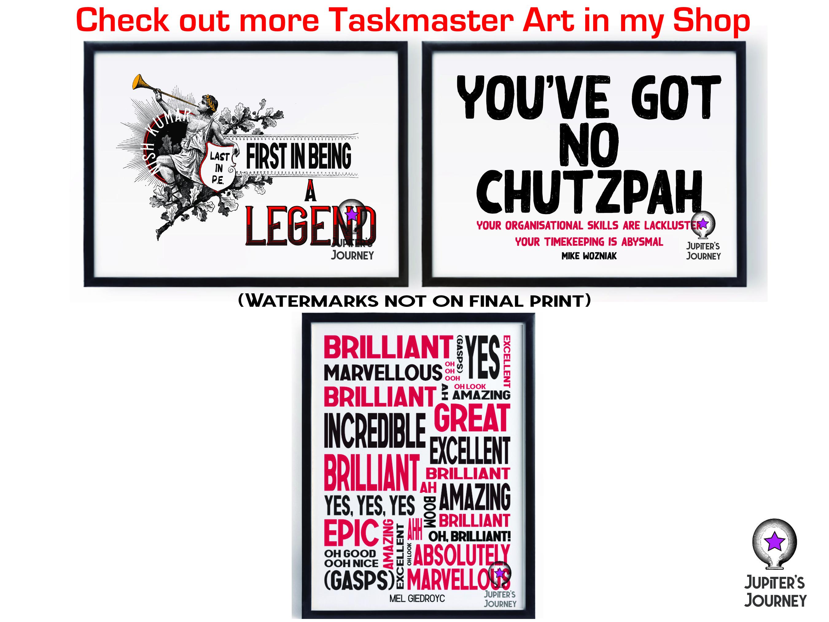 Taskmaster Quote Ornament: Your Time Starts Now, All the Information is ...