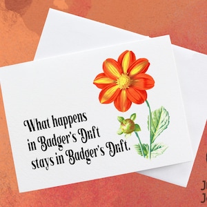 Midsomer Murders Badger&#39;s Drift Card, What Happens in Midsomer, Funny Murder Mystery Birthday Card for British TV Fan
