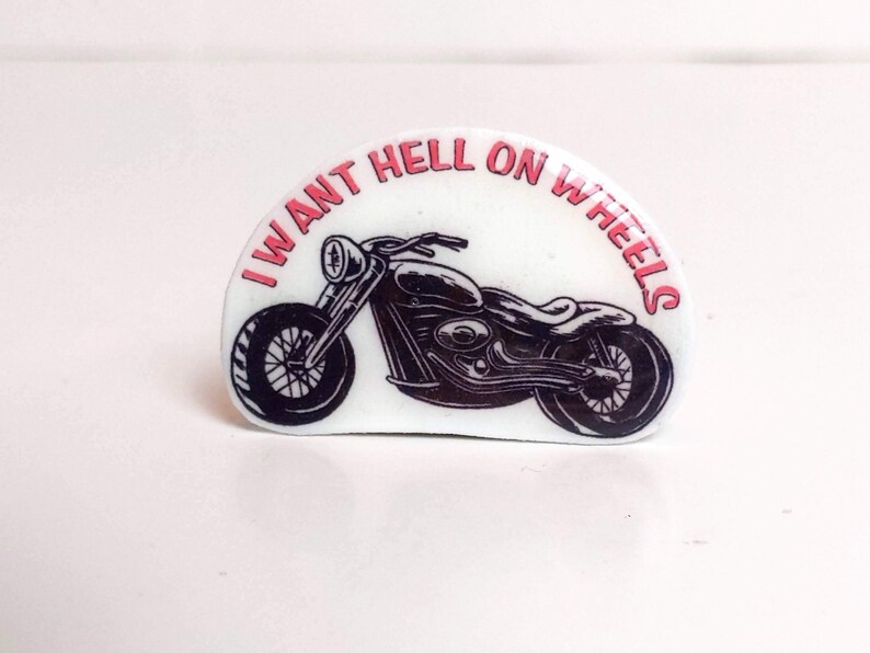 Cool Rider Hell on Wheels Motorcycle Pin or Grease 2 Etsy