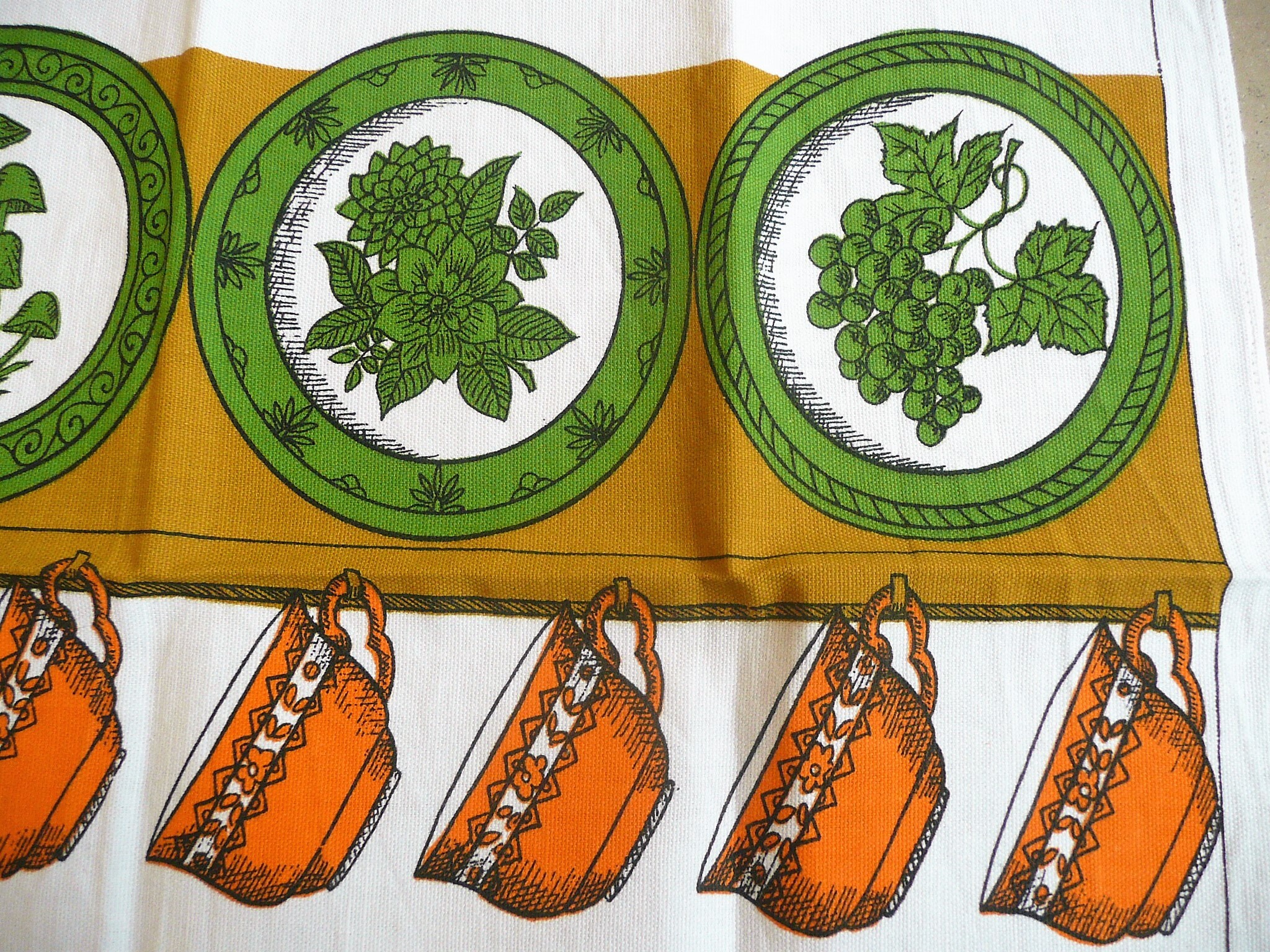 Küchentücher aus Baumwolle weiß orange blau grün Küchentuch | Etsy