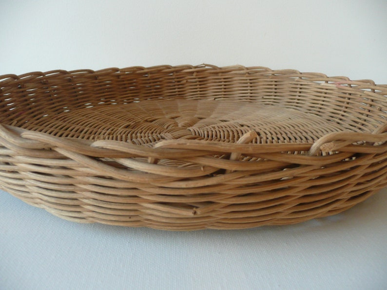 Panière en osier plateau en osier décoration boho bohème Etsy