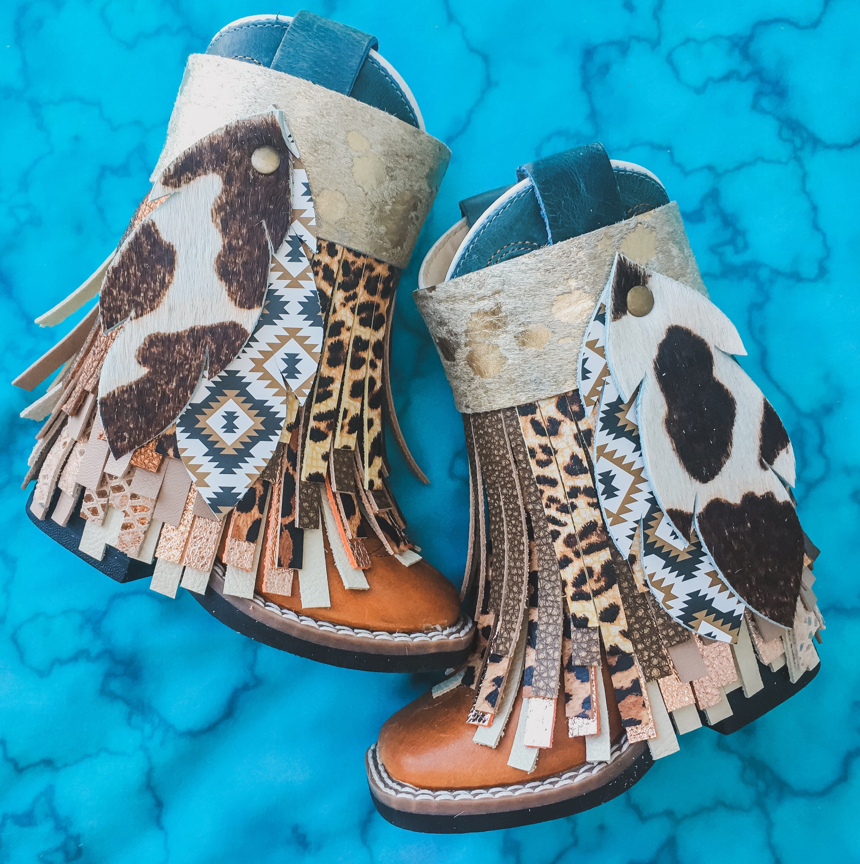 Leather Fringe Boot Cover Etsy