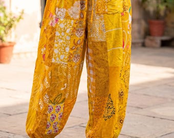 Boho Harem Pants with Pockets |  Yoga Bottoms | Hippie Baggy Summer Pants Men Women