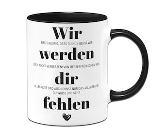 Tasse - Wir werden dir fehlen (Abschied)