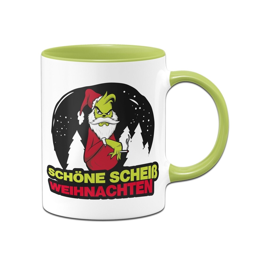Grinch Tasse Mit Spruch Schöne Scheiß Weihnachten Etsy