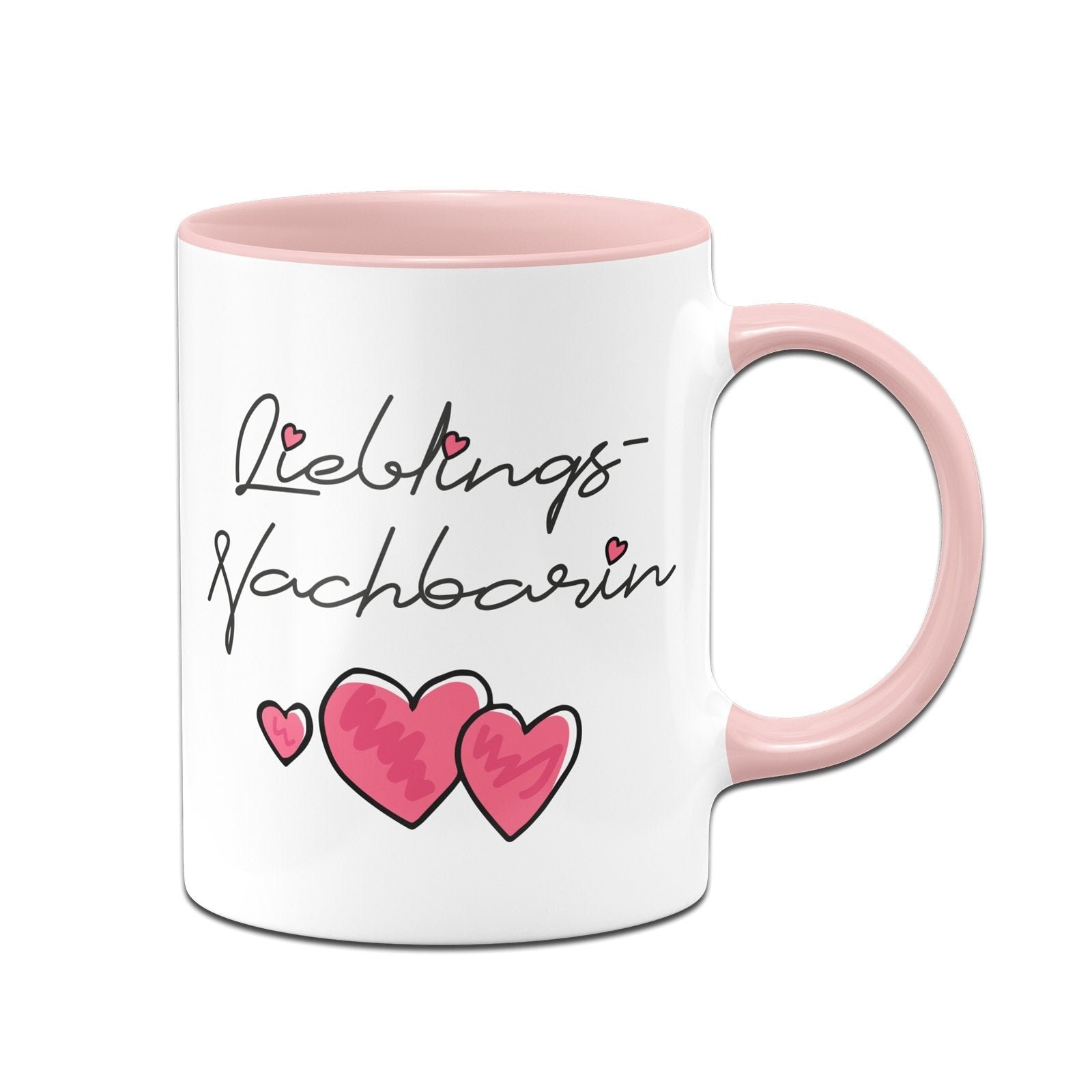 Herz-Schild 'Lieblingsnachbarin' - 13x12 Cm, Lasergraviert, Shabby-Stil, Mit Aufhängung