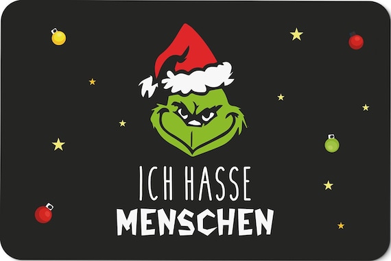 Fußmatte - Grinch - Ich Hasse Menschen (gesicht)