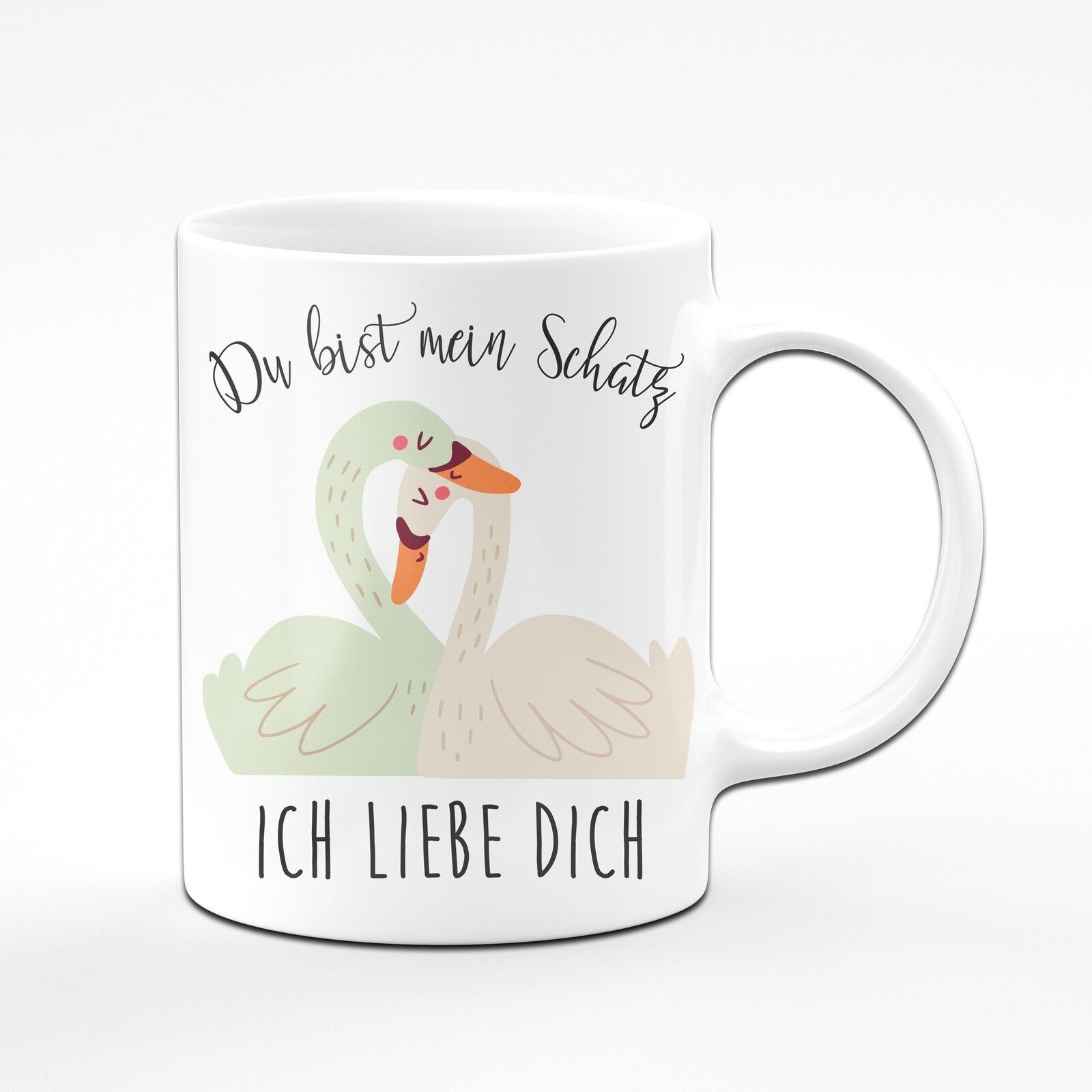 Tasse Du bist mein Schatz Ich liebe dich Schwan Etsy